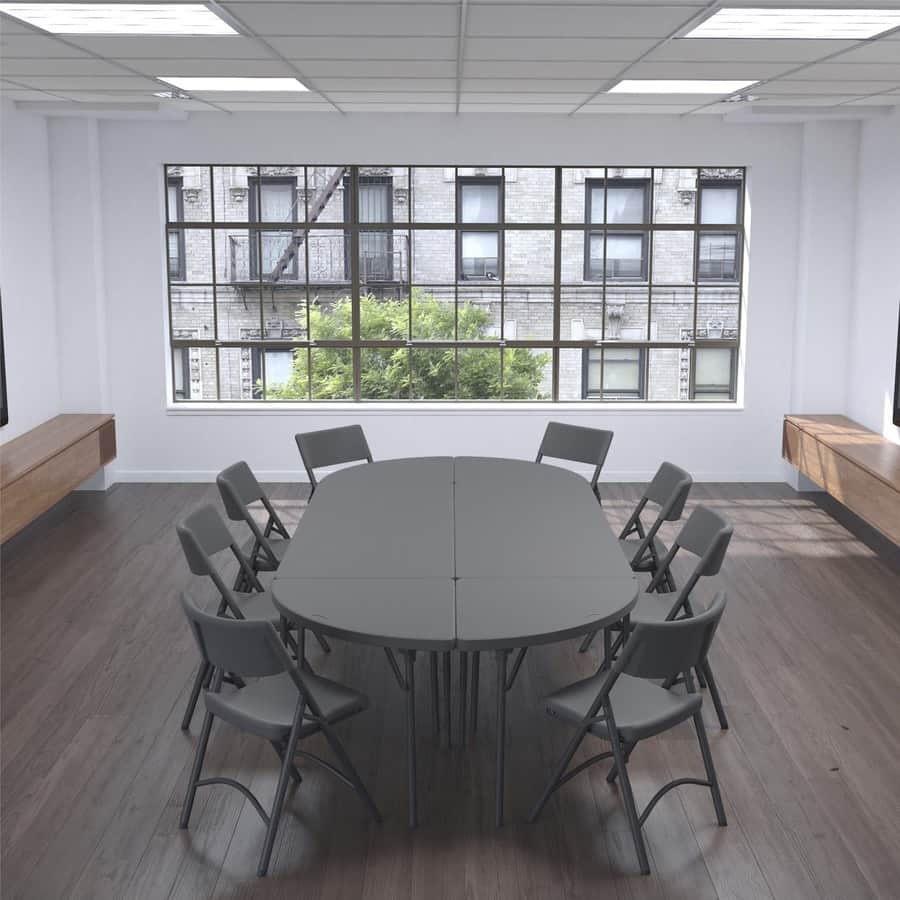 Zown Corner Blow Mold Large Folding Table by Dorel