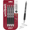 UBC33960PP - 207 Gel Pen, 0.7 mm Medium Pen Point, Refillable, Retractable, Black Ink, Gel-based, Plastic Barrel, Tungsten Carbide Tip, 4 / Pack