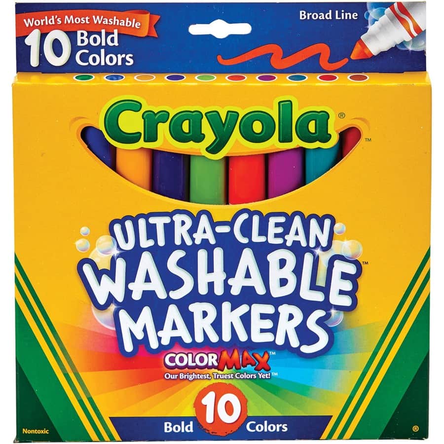 Crayola XL Classic Poster Markers, Bold Marker Point, Chisel