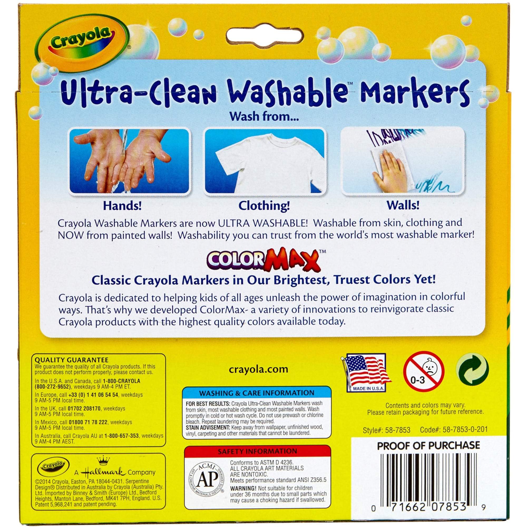 Bold Colors Washable Markers by Crayola CYO587853