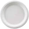 HUH21217 - Classic 10-1/2" Tableware Plates, Disposable, Microwave Safe, 10.5" Diameter, White, Round, 125/Bag, 4 / Carton, TAA Compliant