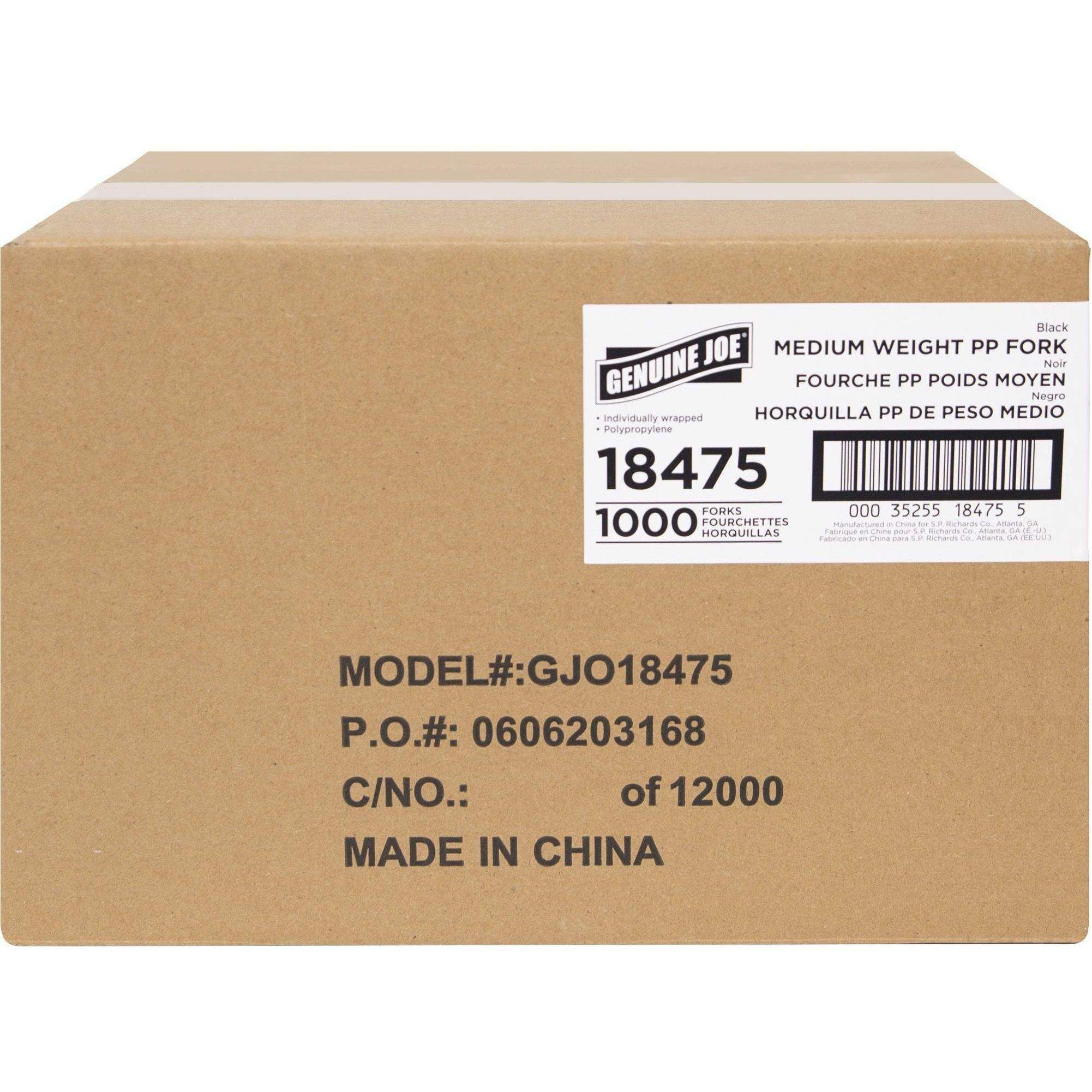 Medium-weight Individually Wrapped Forks by Genuine Joe GJO18475