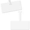 CLI87411 - Wire Shelf Tags, 3.62" Length x 1.50" Width, Strap Fastener, Plastic, White, 10 / Pack