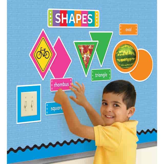 Trend Shapes All Around Us Learning Set - Learning Theme/Subject - 1 x Circle, 1 x Triangle, 1 x Square, 1 x Oval, 1 x Octagon, 1 x Parallelogram, 1 x Rhombus, 1 x Rectangle, 1 x Trapezoid Shape - Durable, Reusable, Sturdy - Multi - 1 Each