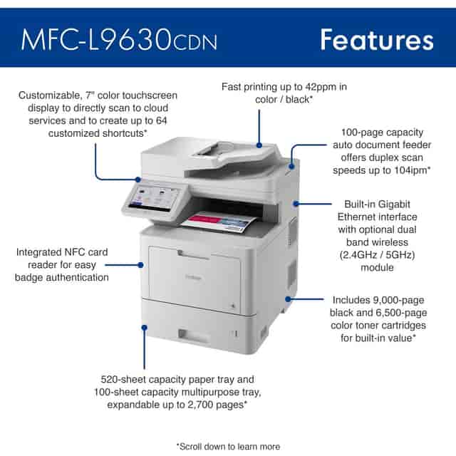 BRTMFCL9630CDN Product Image 5