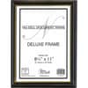 NUD17081 - Document Frame, 8.50" x 11" Frame Size, Vertical, Horizontal, Unbreakable, Hanger, Plastic, Wood, Wood Grain, Black, 1 Each