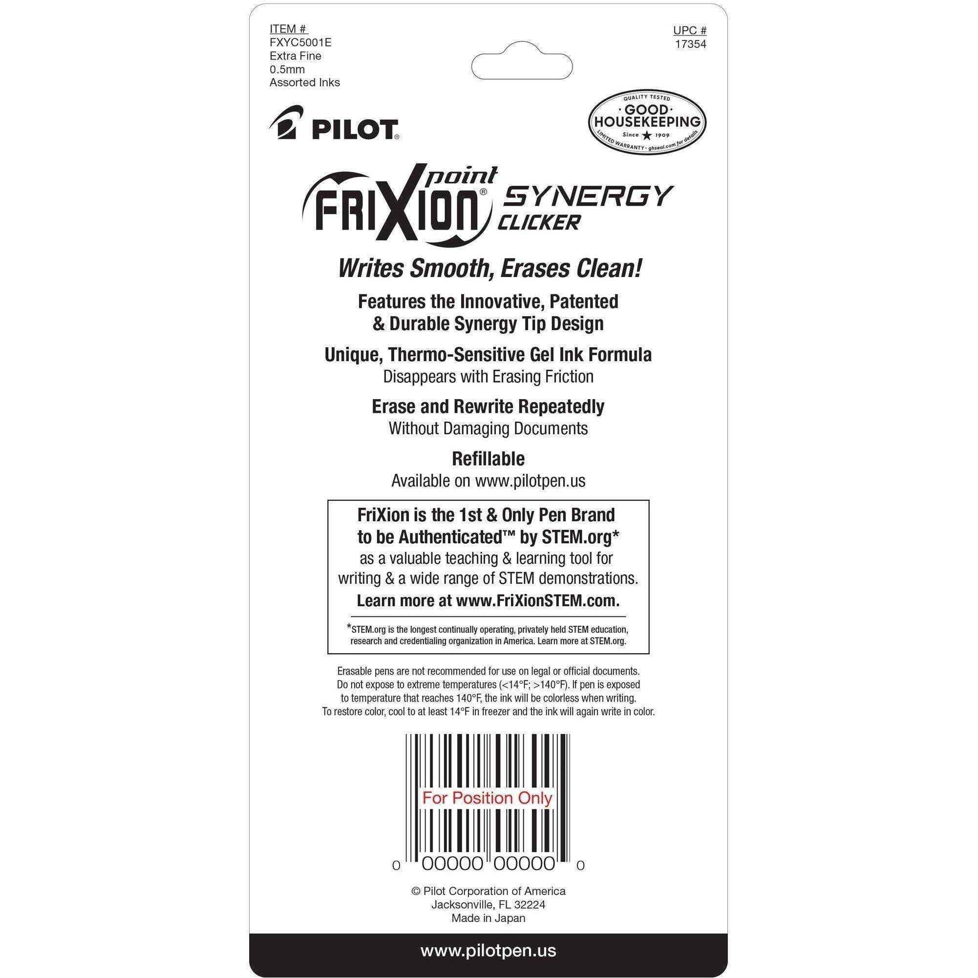 Erasable Gel Pens by FriXion PIL17354 | OnTimeSupplies.com