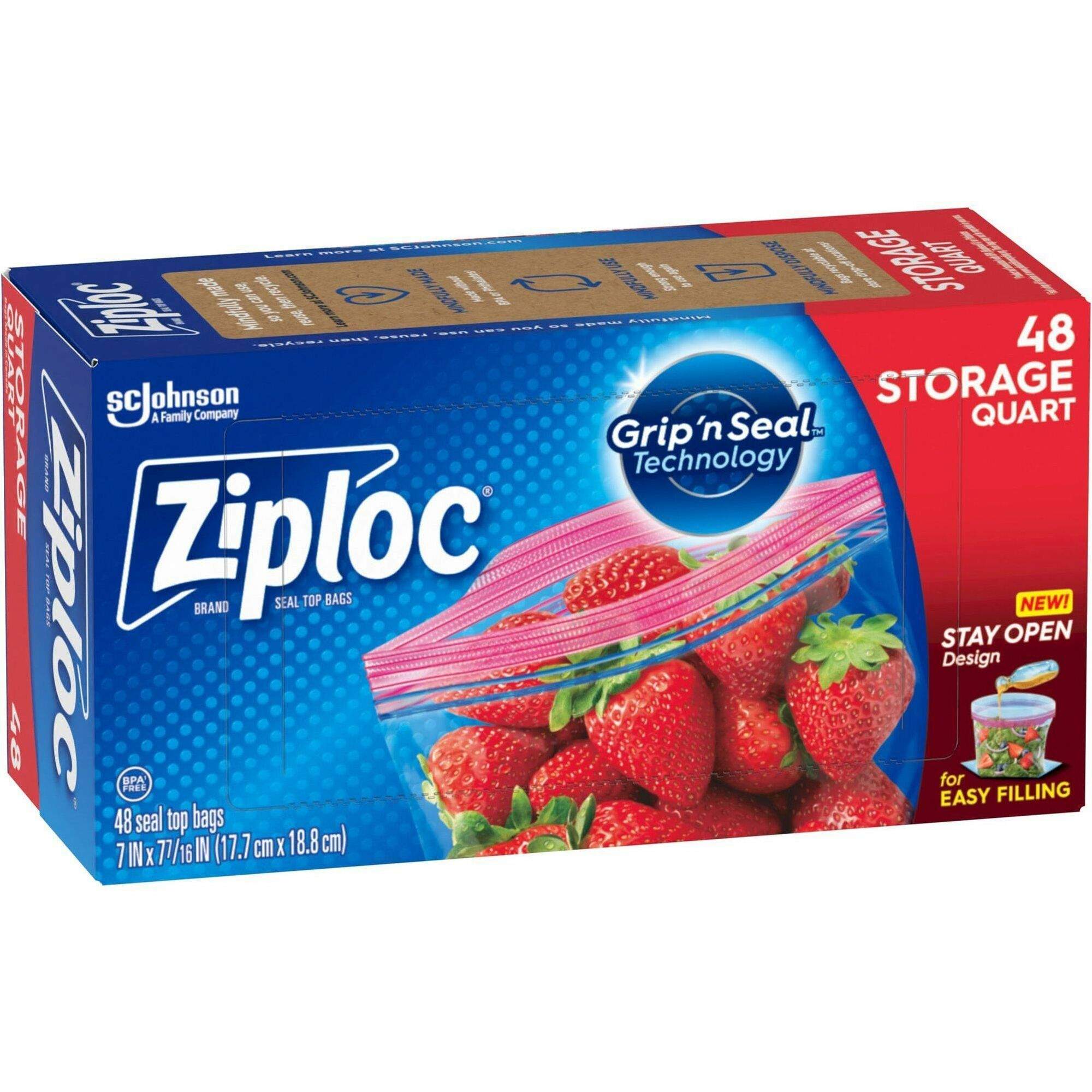 Double Zipper Storage Bags by Ziploc® SJN364899 | OnTimeSupplies.com
