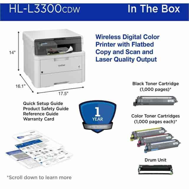 BRTHLL3300CDW Product Image 11