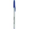 UNV27411 - Ballpoint Pen, 1 mm Medium, Conical Pen Point, Blue Ink, Oil Based, Gray Stick, Blue Barrel, Office, 12 / Dozen