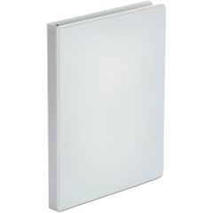 UNV20952 - Economy Round Ring View Binder, 3 Rings, 0.5" Capacity, 11 x 8.5, White, 1/2" Binder Capacity, 100 Sheet Capacity, 3 Ring, Fastener: Ring, Pocket: 2, Inside Front & Back, Polypropylene, White