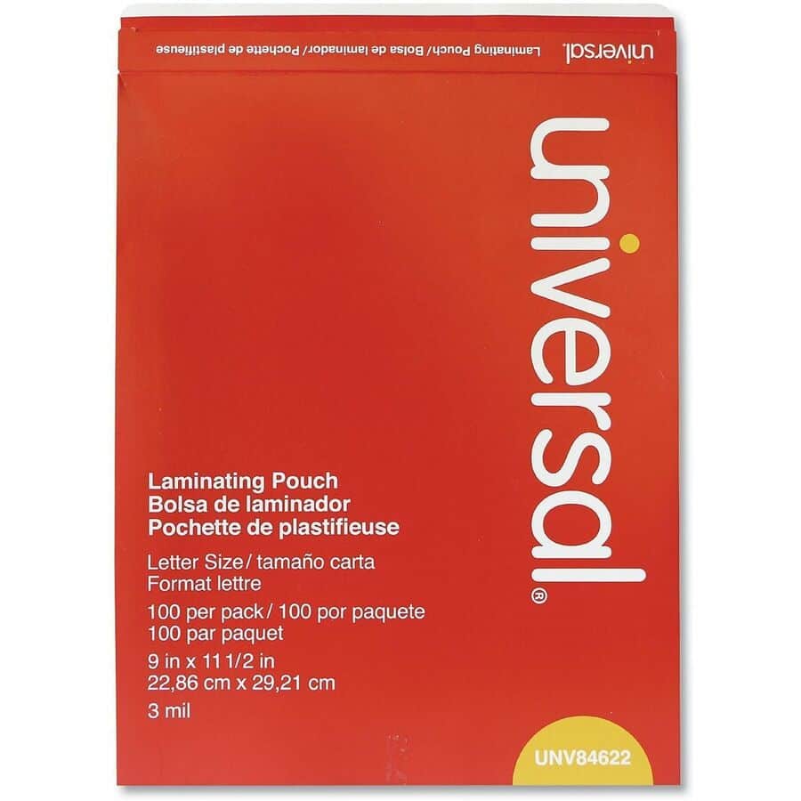 Laminating Pouch by Universal® UNV84622 | OnTimeSupplies.com