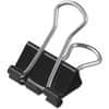 UNV10200 - Binder Clip, Small, 0.7" Width, 0.38" Size Capacity, for Paper, Binder, School, Home, Sturdy, Foldable Handle, Removable Handle, Black, Silver, Steel Wire, 1 Box