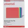 UNV16166 - 1/3 Tab Cut Letter Recycled Top Tab File Folder, 1" Expansion, Assorted Tab Position, 11 pt., Stock, Assorted, 10% Recycled, 100 / Box