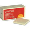 UNV35668 - Standard Self-Stick Pads, 1200 x Yellow, 3" Flag/Note Width x 3" Flag/Note Length, Square, 100 Sheets per Pad, Unruled, Yellow, Self-stick, Residue-free, 12 Pads/Pack, 12 / Pack