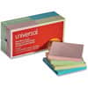 UNV35669 - Standard Self-Stick Pads, 1200 x Assorted Pastel, 3" Flag/Note Width x 3" Flag/Note Length, Square, 100 Sheets per Pad, Unruled, Assorted Pastel, Self-stick, Residue-free, Repositionable, 12 / Pack