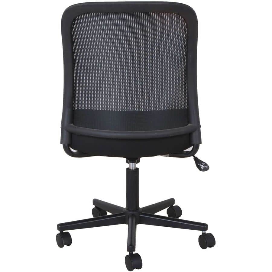 Armless Task Chair by NuSparc NPRCH302MNBK | OnTimeSupplies.com