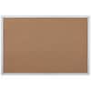 UNV43613 - Bulletin Board, 24" Board Height x 36" Board Width x 1.20" Board Depth, Tan Natural Cork Surface, Self-healing, Resilient, Durable, Satin Aluminum Frame, 1 Each
