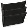 UNV08121 - Wall File Pockets, 3 Sections, Letter Size,13" x 4.13" x 14.5" , Black, 3/Pack, 3 Pocket(s), 14.50" Height x 13" Width x 4.13" Depth, Expandable, Black, Plastic, 3 / Pack