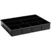 RUB11906ROS - Drawer Director Organizer Tray, 7 Compartment(s), 12" Height x 15" Width x 2.37" Depth, Black, Plastic, 1 Each