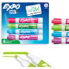 SAN81029A - Dry Erase Markers, Chisel Marker Point, Erasable, Assorted Ink, Dry, 4 / Pack