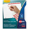 AVE11437 - Print & Apply Clear Label Dividers - Index Maker Easy Apply Label Strip, 40 x Divider(s), 8 Tab(s)/Set, 8.5" Divider Width x 11" Divider Length, Letter, 3 Hole Punched, Clear Paper Divider