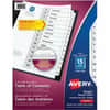 AVE11142 - Ready Index Table of Contents Dividers, 15 x Divider(s), 15 Printed Tab(s), Digit, 1-15, 15 Tab(s)/Set, 8.5" Divider Width x 11" Divider Length, 3 Hole Punched, White Paper Divider, White Paper Tab(s)