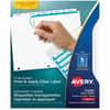 AVE11436 - Print & Apply Clear Label Dividers - Index Maker Easy Apply Label Strip, 25 x Divider(s), 5 Tab(s)/Set, 8.5" Divider Width x 11" Divider Length, Letter, 3 Hole Punched, Clear Paper Divider