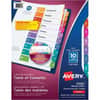 AVE11135 - Ready Index Table of Contents Dividers, 10 x Divider(s), 10 Printed Tab(s), Digit, 1-10, 10 Tab(s)/Set, 8.5" Divider Width x 11" Divider Length, 3 Hole Punched, White Paper Divider