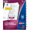 AVE11134 - Ready Index&reg; Table of Content Dividers for Laser and Inkjet Printers, 10 tabs, 10 x Divider(s), 10 Tab(s), Digit, 1-10, 10 Tab(s)/Set, 8.5" Divider Width x 11" Divider Length, 3 Hole Punched