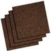 QRT101 - Frameless Modular Cork Tiles, 12" Board Height x 12" Board Width x 0.37" Board Depth, Dark Brown Natural Cork Surface, Self-stick, Durable, Noise Absorbant, Self-healing, Frameless, Adhesive, 4