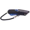COS091524 - Blade Storage Holster Utility Knife, 3 Blade, Retractable, Lanyard, Black, Blue, 1 Each