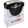 COS035605 - SCANNED Message Stamp, Message Stamp, SCANNED, 0.50" Impression Width x 1.63" Impression Length, Red, 1 Each