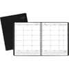 AAG7013005 - Planner, Monthly, 1 Year, January 2026 to December 2026, 1 Month Double Page Layout, 8" x 10" Sheet Size, Wire Bound, Simulated Leather, Black Cover, Address Directory, Phone Directory, Perforated