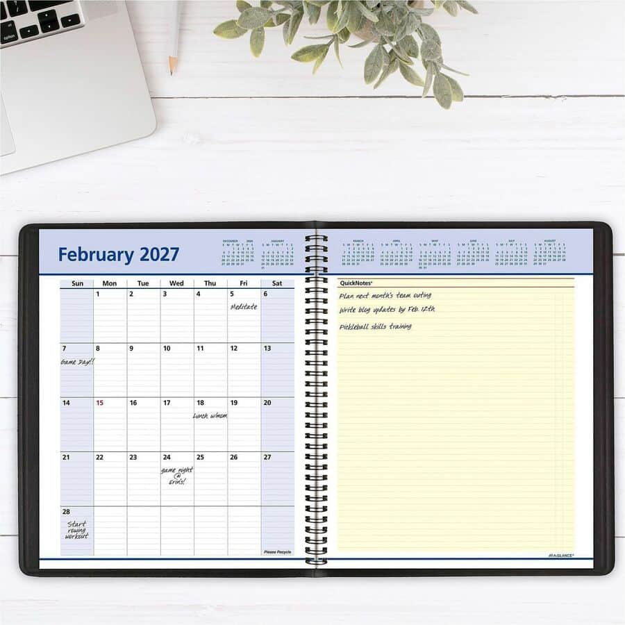 【vacant】Monthly Book 7冊まとめ売り At-A-Glance 2027 GC470-07 Monthly Planner, 8-1/2 x 11