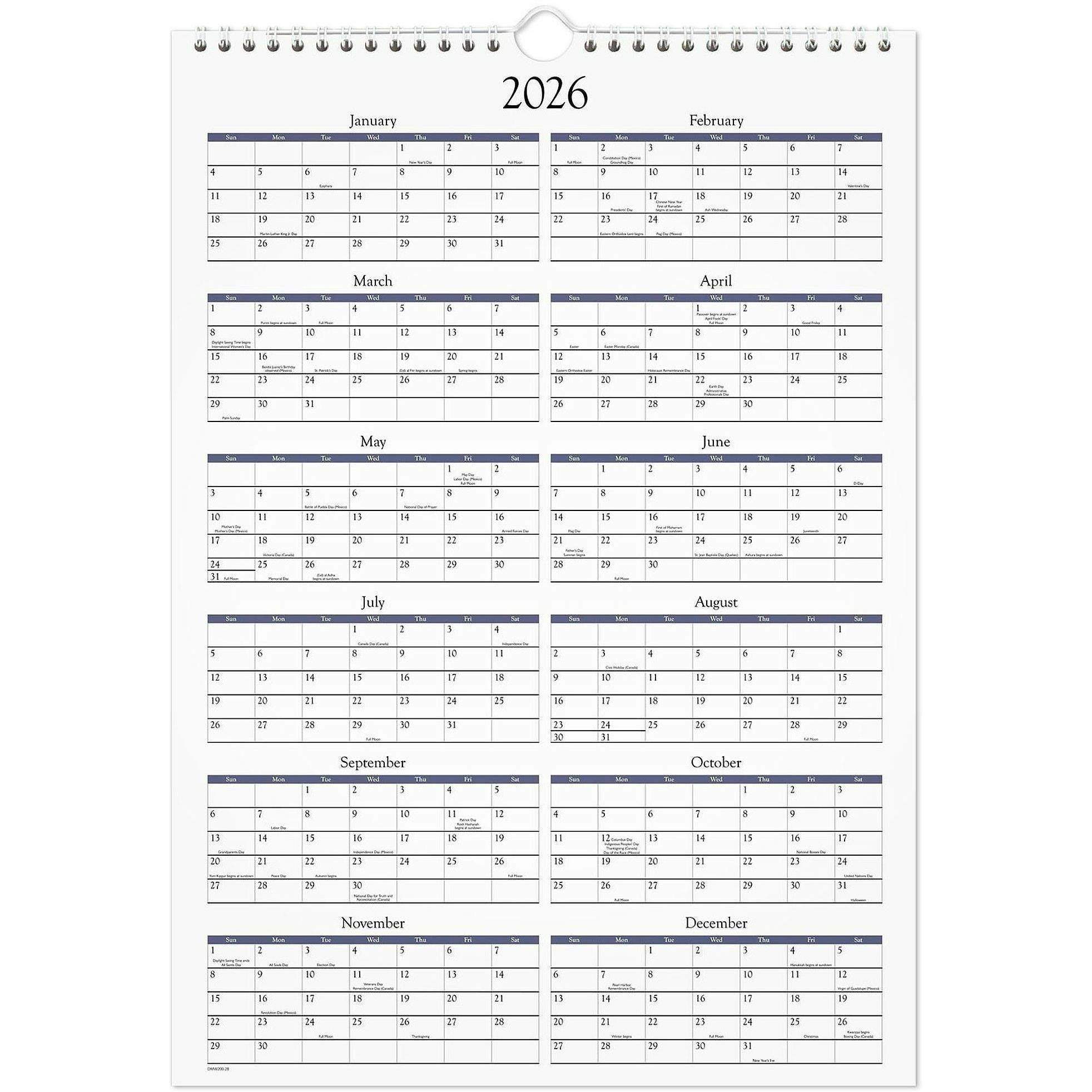 Scenic Wall Calendar by At-A-Glance AAGDMW20028 | OnTimeSupplies.com