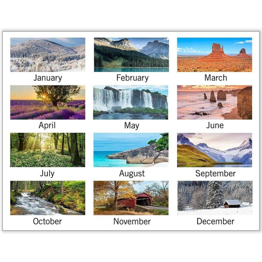 Scenic 3-Month Wall Calendar by At-A-Glance AAGDMW50328