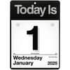 AAGK100 - "Today Is"Wall Calendar, Small, Julian Dates, Daily, 12 Month, January 2026 to December 2026, 1 Day Single Page Layout, 6" x 6" Sheet Size, White Sheet, White, Poly, Paper, Eyelet, Unruled Daily Block