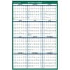 AAGPM21028 - Vertical Reversible Erasable Wall Calendar, Large, Julian Dates, Yearly, 12 Month, January 2027 to December 2027, 24" x 36" Sheet Size, White Sheet, Blue, Gray, Laminate, 1 Each
