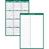 AAGPM21028 - Vertical Reversible Erasable Wall Calendar, Large, Julian Dates, Yearly, 12 Month, January 2026 to December 2026, 24" x 36" Sheet Size, White Sheet, Blue, Gray, Laminate