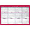 AAGPM21228 - Vertical Horizontal Reversible Wall Calendar, Large, Julian Dates, Yearly, 12 Month, January 2027 to December 2027, 36" x 24" Sheet Size, White Sheet, 1.25" x 1.25" , 1.38" Block, Blue, White, Red