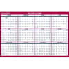 AAGPM21228 - Vertical Horizontal Reversible Wall Calendar, Large, Julian Dates, Yearly, 12 Month, January 2026 to December 2026, 36" x 24" Sheet Size, White Sheet, 1.25" x 1.25" , 1.38" Block, Blue, White, Red