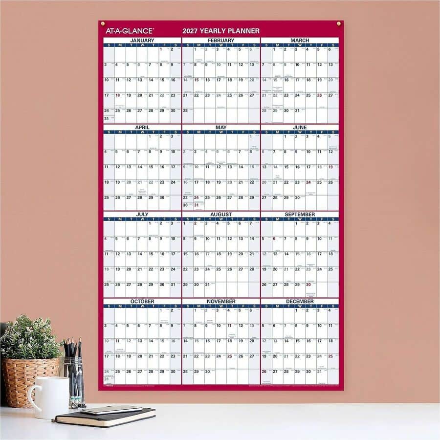 Vertical Horizontal Reversible Wall Calendar by At-A-Glance