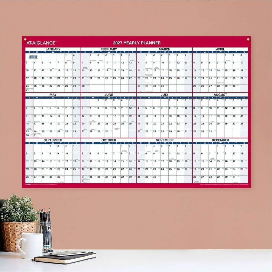 Vertical Horizontal Reversible Wall Calendar by At-A-Glance