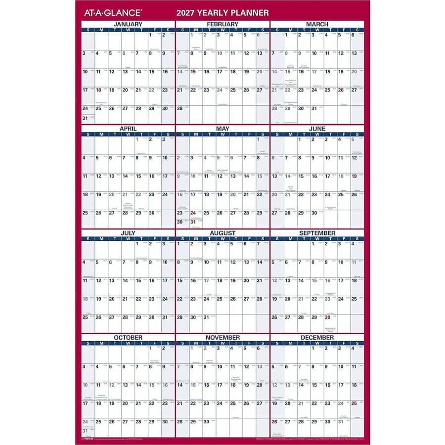 Vertical Horizontal Reversible Wall Calendar by At-A-Glance