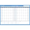 AAGPM23328 - 30/60-Day Erasable Horizontal Wall Planner, Monthly, 36" x 24" Sheet Size, Blue, Gray, Erasable, Laminated, 1 Each