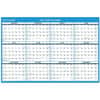 AAGPM30028 - Horizontal Reversible Erasable Wall Calendar, Extra Large, Julian Dates, Yearly, 12 Month, January 2027 to December 2027, 48" x 32" Sheet Size, White Sheet, 1.63" x 1.50" Block, Gray, Laminate, 1 Each