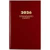 AAGSD37613 - Standard Diary Diary, Large, Business, Julian Dates, Daily, 1 Year, January 2026 to December 2026, 1 Day Single Page Layout, 7 3/4" x 12 1/8" Sheet Size, Case Bound, Vinyl, Faux Leather, Red Cover