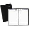 AAGSK4600 - Basic Daily Planner, Black, Small, 5" x 8", Small, Julian Dates, Daily, 12 Month, January 2027 to December 2027, 1 Day Single Page Layout, 5" x 8" Sheet Size, White Sheet, Wire Bound, Leather