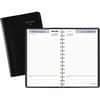 AAGSK4600 - Basic Daily Planner, Black, Small, 5" x 8", Small, Julian Dates, Daily, 12 Month, January 2026 to December 2026, 1 Day Single Page Layout, 5" x 8" Sheet Size, White Sheet, Wire Bound, Leather